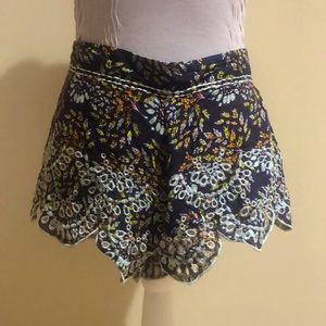 NWT Free People Floral Shorts Size XS